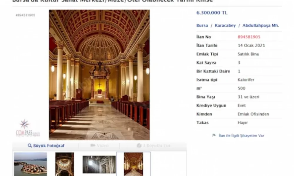 “Στο σφυρί” βγάζουν οι Τούρκοι Αρμενικές εκκλησίες